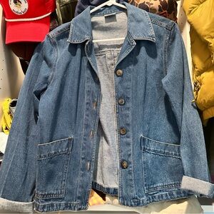 Denim chore coat